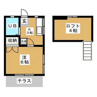 野々山コーポ【1階】の間取り