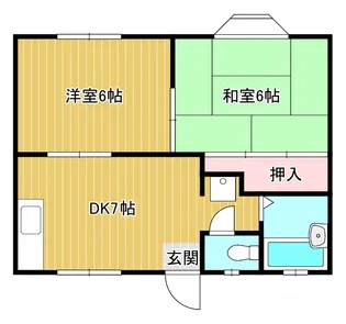 ハイツすぎさわ【1階】の間取り