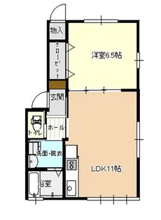 コーポオリエント A棟【1階】の間取り