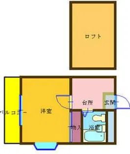 ハニーハウスツルタ【2階】の間取り