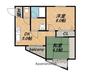 サンパークII【4階】の間取り