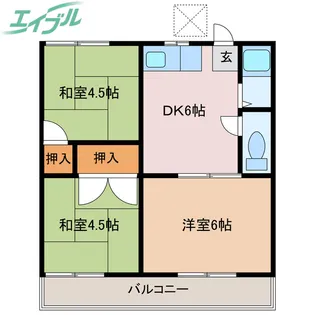 コーポ桝屋【2階】の間取り