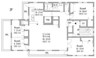 兵庫県西宮市殿山町【一戸建】の間取り