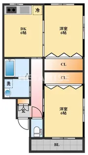 ラガール原口【2階】の間取り