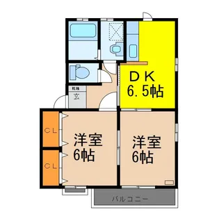 コーポミストラルIII【2階】の間取り