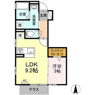 プリムローズII【1階】の間取り