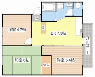 コーポラスフシミ【1階】の間取り