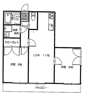 コンフォート笛田【1階】の間取り