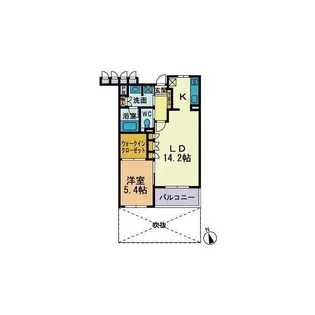 1LDKの間取り画像