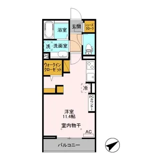 群馬県前橋市西片貝町4【アパート】の間取り