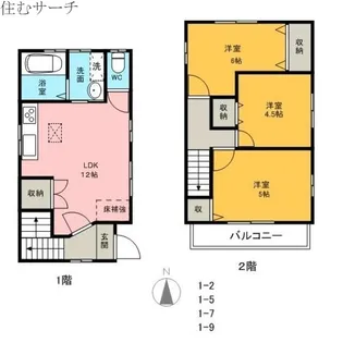 三重県四日市市楠町南五味塚【一戸建】の間取り