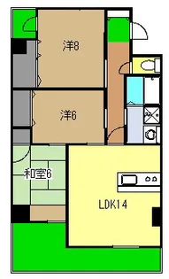 高知県高知市新本町1【マンション】の間取り
