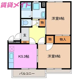 コーポラスアメニティI【2階】の間取り