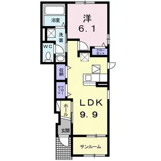 ガーデンハウス 華なんA【1階】の間取り