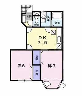 ニューコーポ小松A【1階】の間取り
