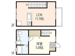リノリノアパートメント五日市【1階】の間取り
