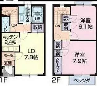 静岡県磐田市上大之郷【一戸建】の間取り