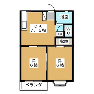 ひまわりハイツ【2階】の間取り