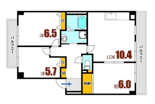 フォブール片桐【2階】の間取り