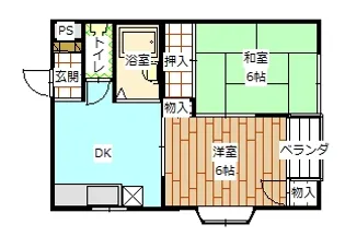 サンフラワー【2階】の間取り