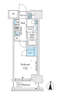 1Kの間取り画像