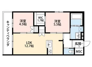 Grace court【東棟】【2階】の間取り