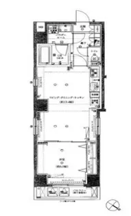スパシエ日本橋エセンザ【4階】の間取り