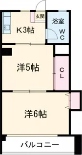 鶴マンション【1階】の間取り