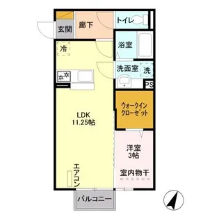 ウィットS鳥羽【2階】の間取り