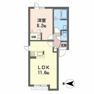 シャーメゾンサンゾーナ【1階】の間取り