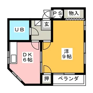 サンハイツ鶴羽【3階】の間取り
