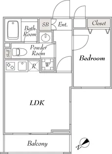 ミリアレジデンス桜新町【1階】の間取り