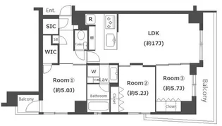 東京都渋谷区代々木5【マンション】の間取り