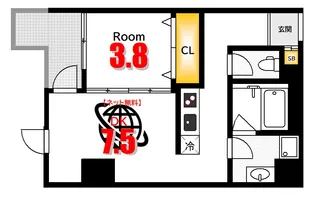 Residence Iconn KAWARAMACHI【3階】の間取り