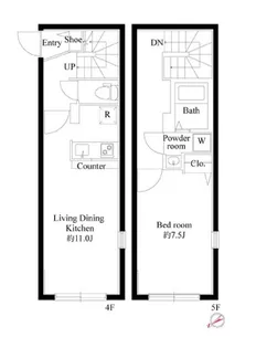 プロスパー飯田橋の間取り