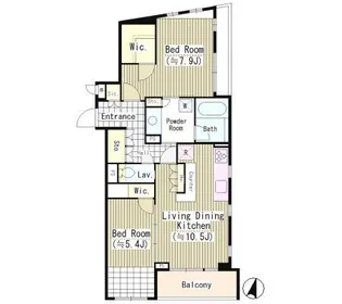 東京都港区南麻布3【マンション】の間取り