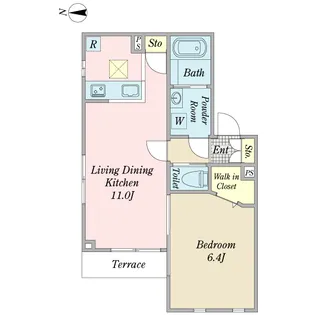 プランドール【1階】の間取り