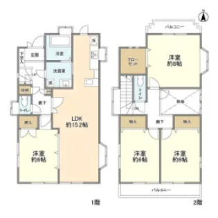 神奈川県横浜市港北区師岡町【一戸建】の間取り