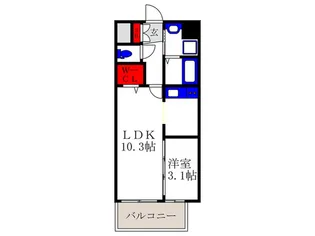 Prosper OKAKAMI【8階】の間取り