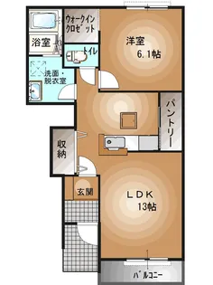栃木県宇都宮市宮の内3【アパート】の間取り