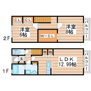ティーブリッジ南吉成の間取り