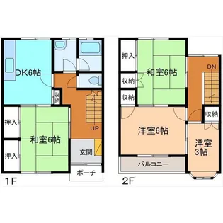 メゾネットの間取り
