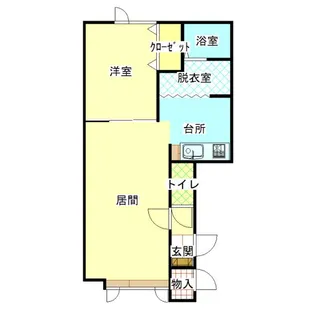 1LDKの間取り画像