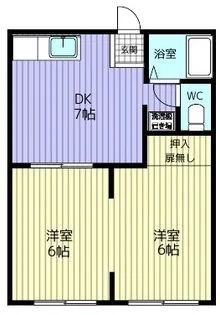 2DKの間取り画像