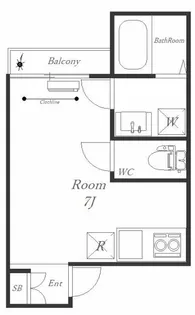 コルディアルマン貫井【1階】の間取り