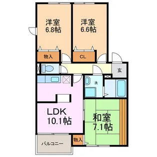 スプリングヒルズIII【1階】の間取り