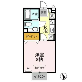 ナカイパレス A【2階】の間取り