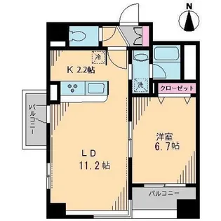 ブルソール信濃町【5階】の間取り