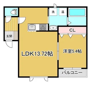 maison FLEUR(メゾンフルール)【2階】の間取り