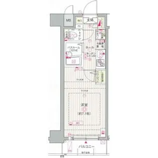 エステムコート駒込六義園【7階】の間取り